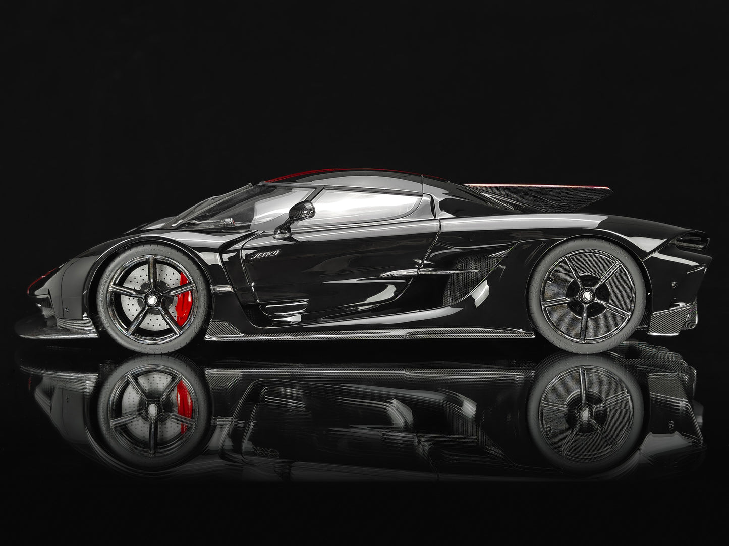 Pre-order FrontiArt Koenigsegg Jesko Absolut 7355 in Jet Black - Limited 100 pcs