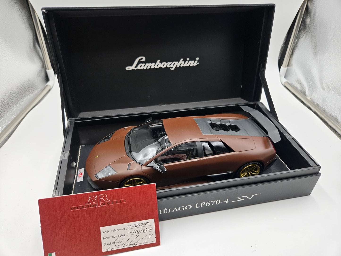 Clearance MR Lamborghini Murcielago Brown with Gold Wheel - Limited 25 pcs, RARE