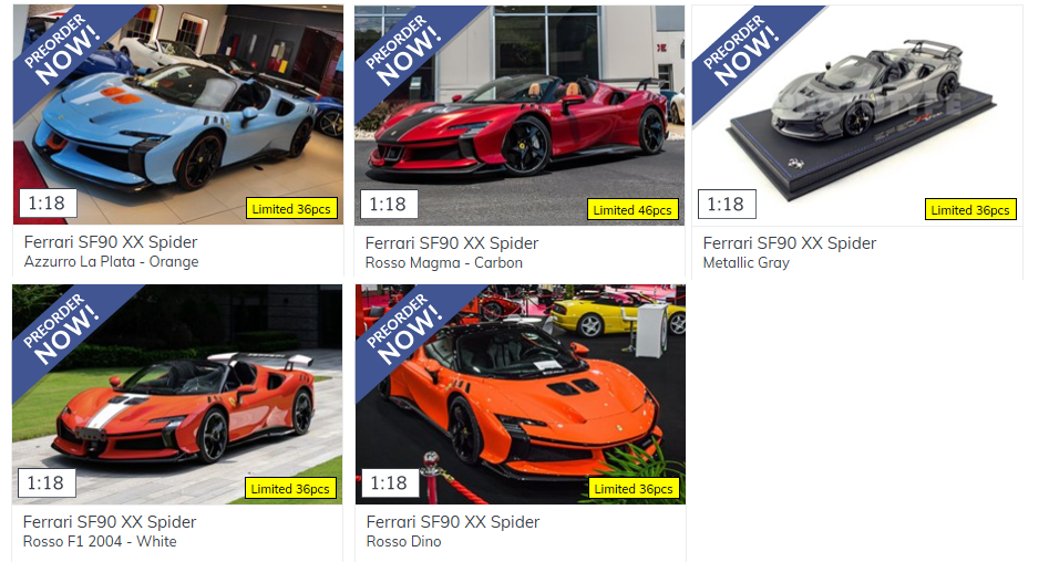 Pre-order BBR Ferrari SF90 XX Spider (Special Version) - Limited 36 pcs