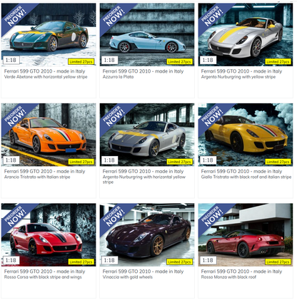 Pre-order BBR Ferrari 599 GTO - Limited Edition