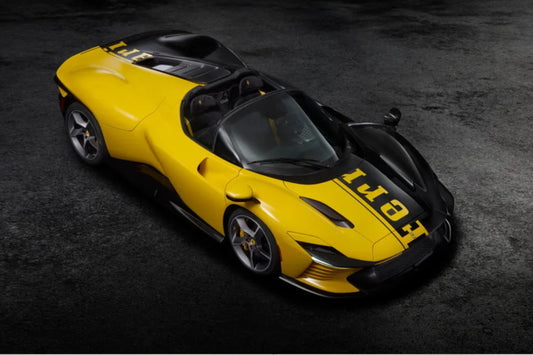 Pre-order BBR Ferrari SP3 Daytona 599+1 Spider Giallo Modena and Carbon fiber (Scale 1/12)