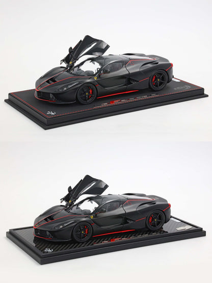 Pre-order BBR Ferrari LaFerrari Matt black with red stripes Fully Open - Limited 100 pcs