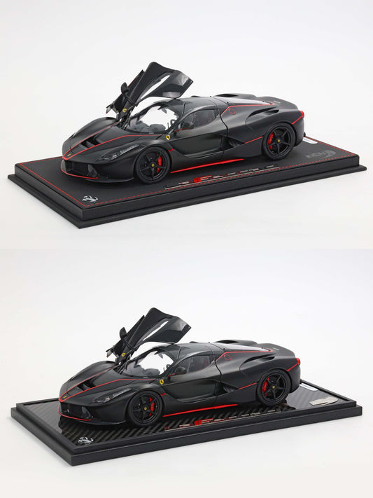 Pre-order BBR Ferrari LaFerrari Matt black with red stripes Fully Open - Limited 100 pcs