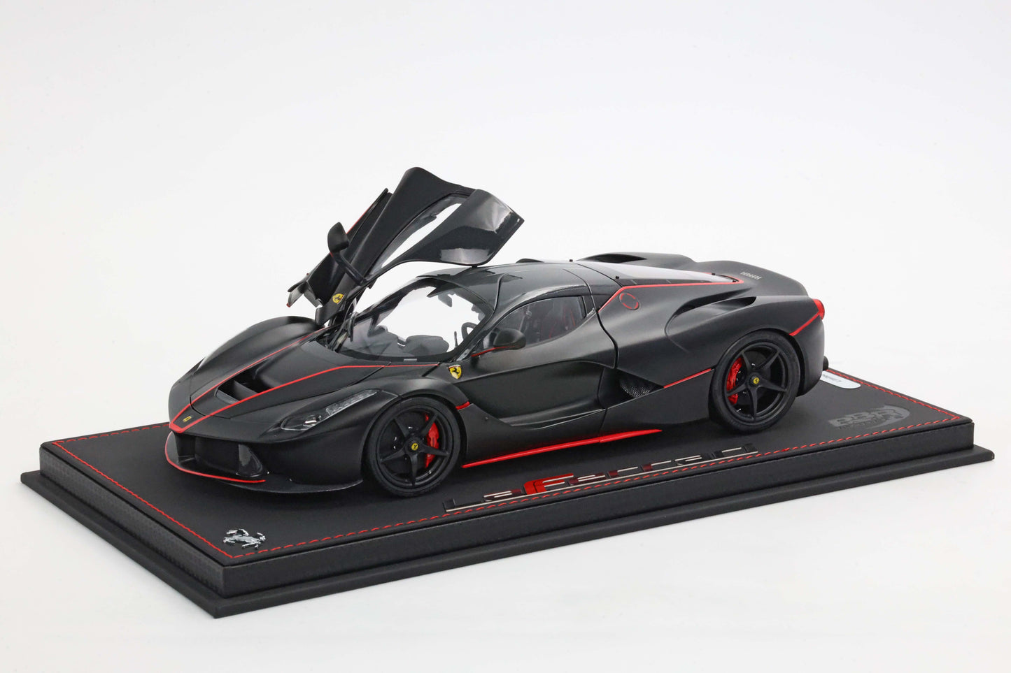 Pre-order BBR Ferrari LaFerrari Matt black with red stripes Fully Open - Limited 100 pcs