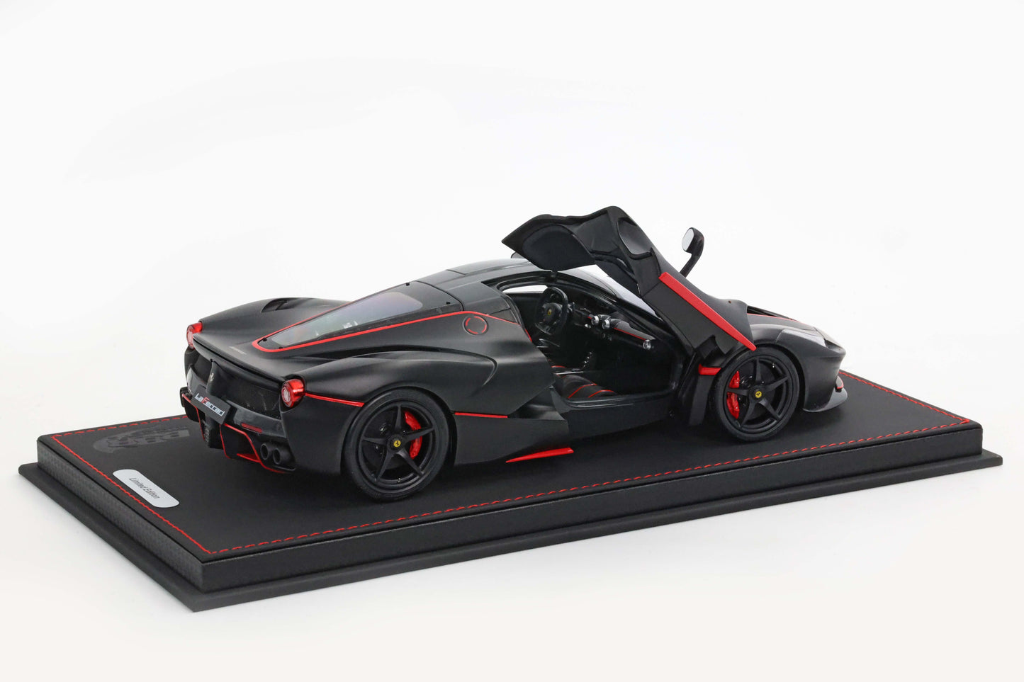 Pre-order BBR Ferrari LaFerrari Matt black with red stripes Fully Open - Limited 100 pcs