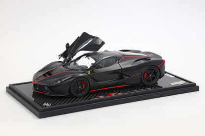 Pre-order BBR Ferrari LaFerrari Matt black with red stripes Fully Open - Limited 100 pcs