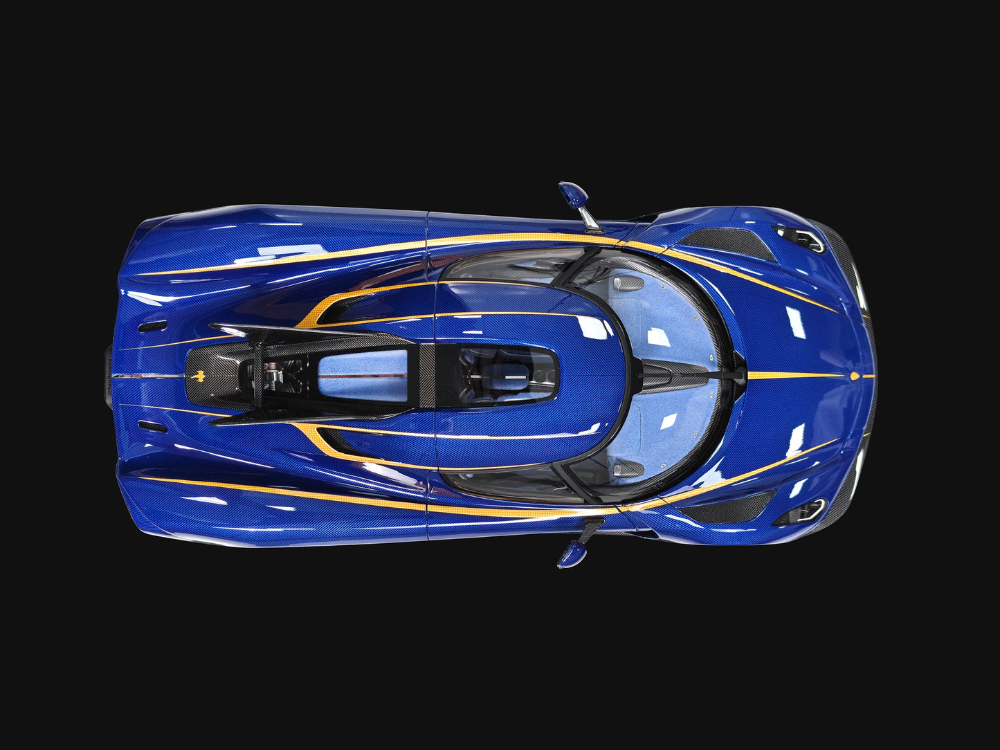 Pre-order FrontiArt Koenigsegg Jesko Absolut 7389 in Blue Tinted Carbon - Limited 100 pcs