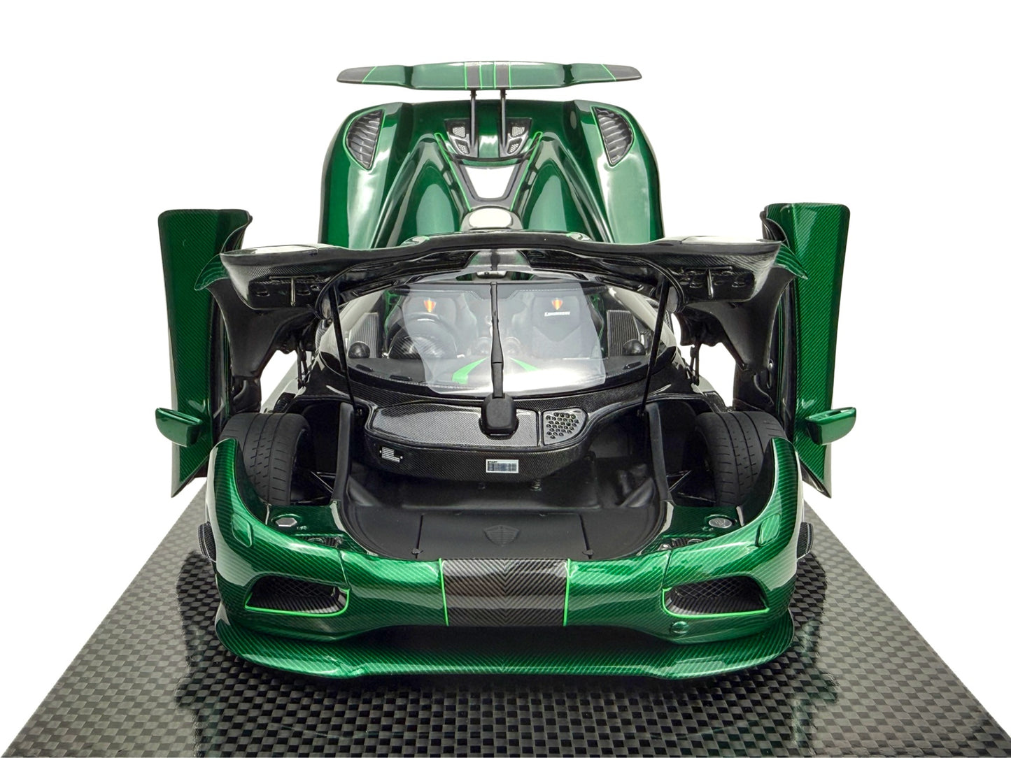 Pre-order FrontiArt Koenigsegg Agera S Goblin Green Carbon Fully Open - Limited 50 pcs