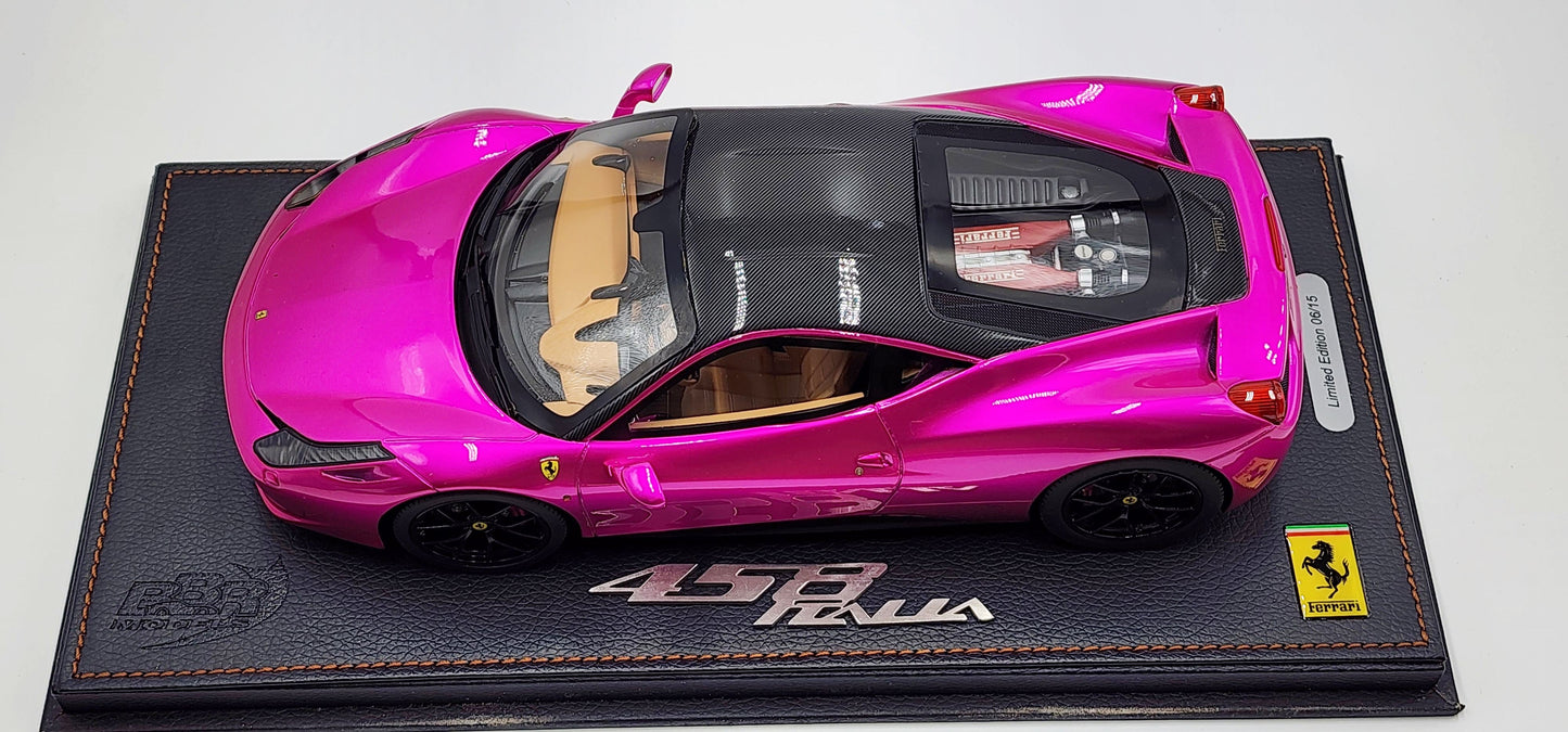 BBR Clearance Ferrari 458 Flash Pink - Limited 15 pcs with Display Case