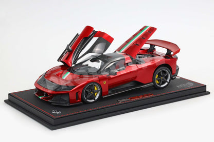 Pre-order BBR Ferrari F80 Red Rosso + Italian Stripe Fully Open Diecast - Limited Edition