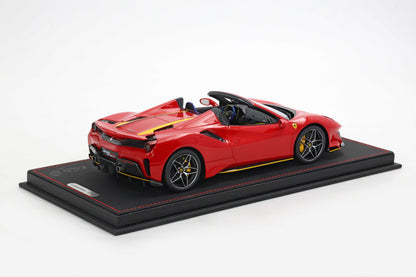 BBR Ferrari 488 Pista Spider Rosso Corsa with two yellow stripes - Limited 48 pcs, RARE