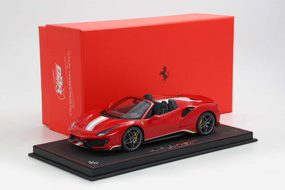 BBR Ferrari 488 Pista Spider Rosso Corsa with Italian stripe - Limited 68 pcs, RARE