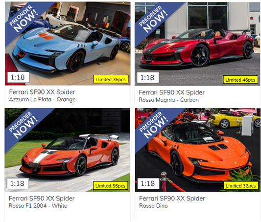Pre-order BBR Ferrari SF90 XX Spider (Special Version) - Limited 36 pcs
