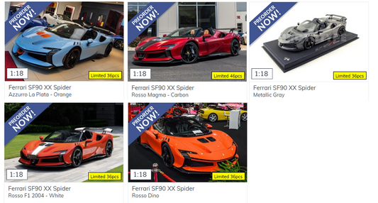 Pre-order BBR Ferrari SF90 XX Spider (Special Version) - Limited 36 pcs