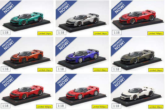 Pre-order BBR Ferrari F80 (Different Colors) - Limited Edition