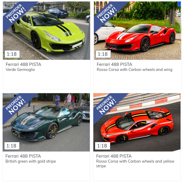Pre-order BBR Ferrari 488 Pista, Special Version - Limited Edition