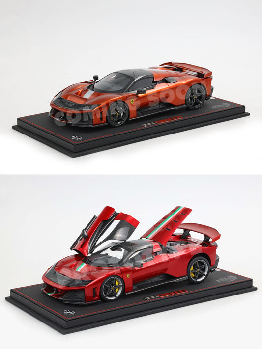 Pre-order BBR Ferrari F80 Red Rosso + Italian Stripe Fully Open Diecast - Limited Edition