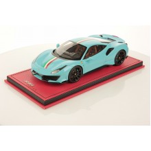 Ferrari 488 Pista Baby Blue with Italian Stripe - One Off Limited 1 pcs by MR