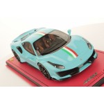 Ferrari 488 Pista Baby Blue with Italian Stripe - One Off Limited 1 pcs by MR