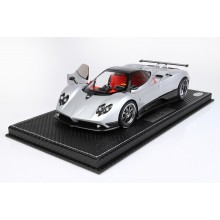 Pagani Zonda F 2005 Grey Fully Open - Limited 100 pcs with Display Case by BBR