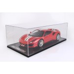 BBR Ferrari 488 Pista Red Corsa - Limited 20 pcs with Display Case (Scale 1/12)