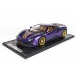BBR Ferrari 488 Pista Purple Viola Al Humad - Limited 15 pcs with Display Case (Scale 1/12)