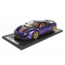 Ferrari 488 Pista Purple Viola Al Humad - Limited 15 pcs with Display Case by BBR (Scale 1/12)