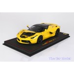 BBR Ferrari Laferrari Yellow w/ Black Wheel Fully Open Diecast - Limited 52 pcs with Display Case